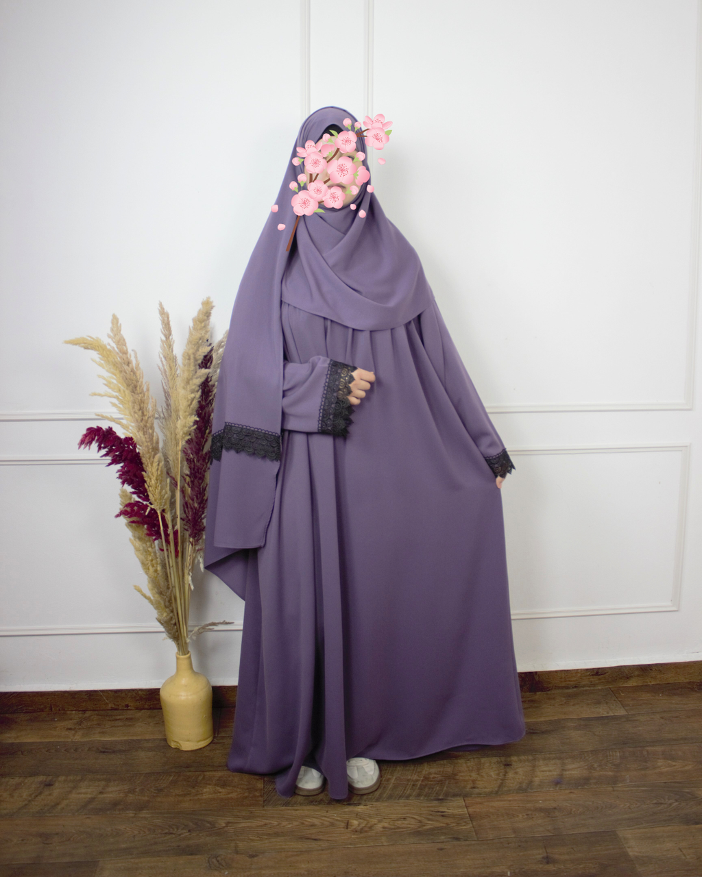 طقم الصلاة بثوب ريحانة الدافئ – راحة ودفئ في كل ركعة