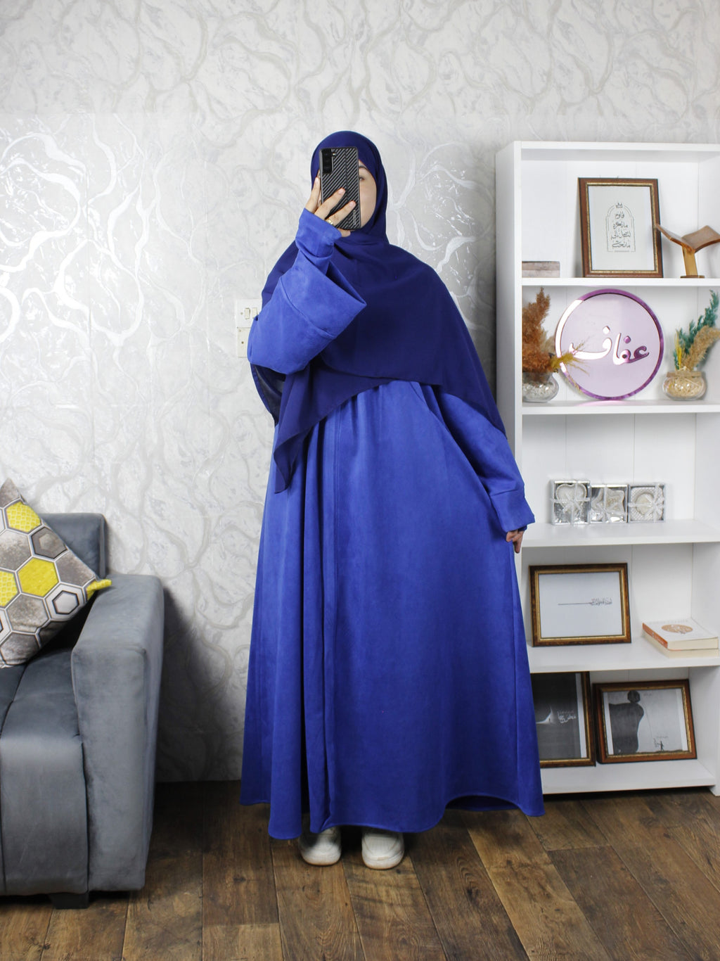 عباية دفئ + معصم - ثوب فودان- لشتاء دافئ