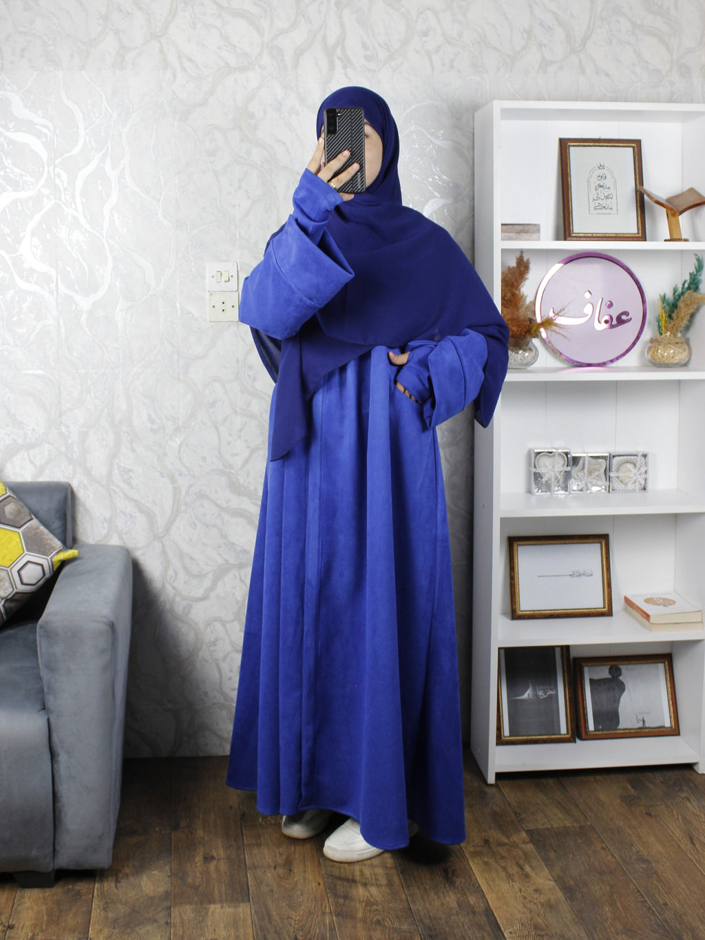 عباية دفئ + معصم - ثوب فودان- لشتاء دافئ