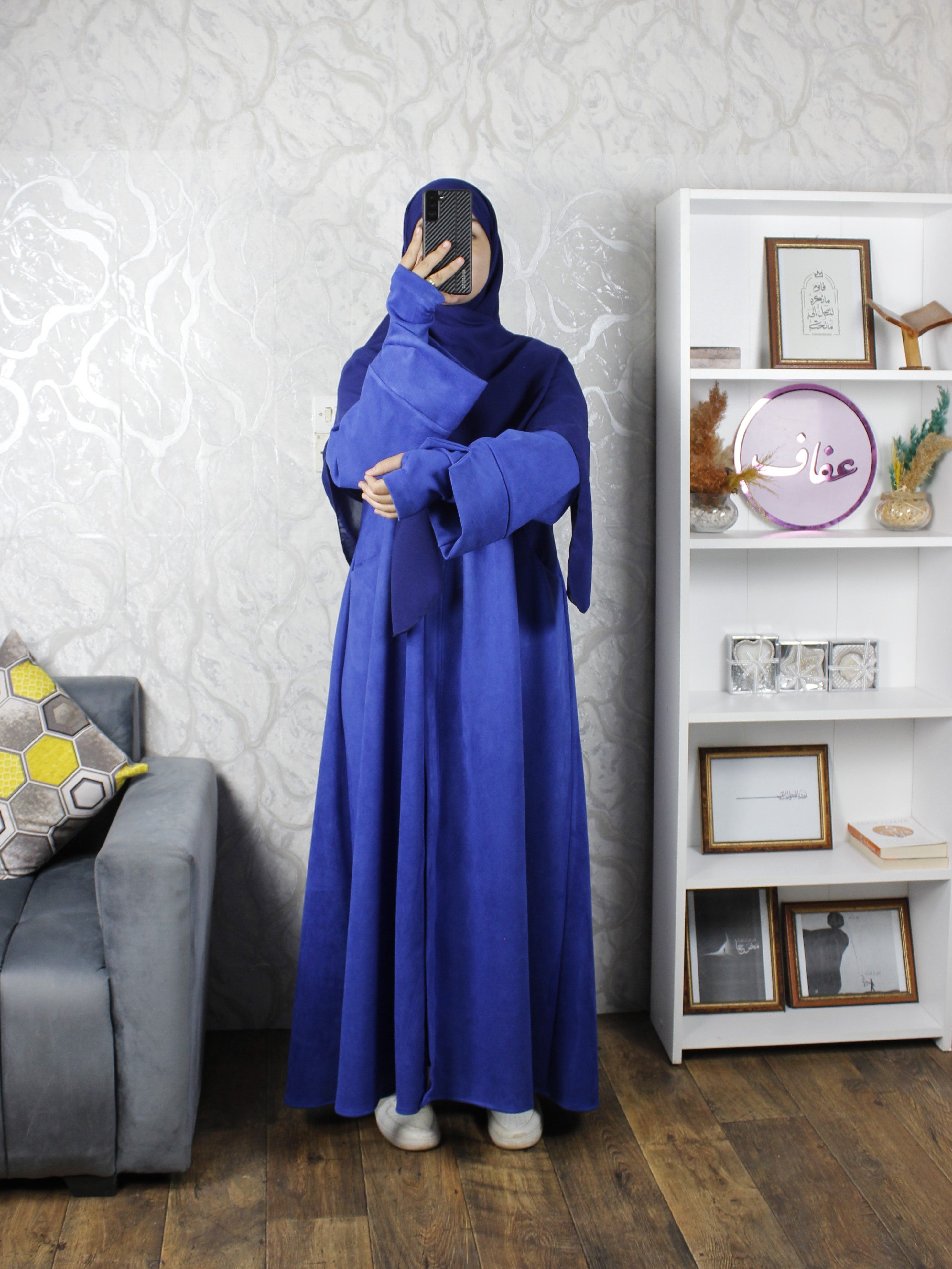 عباية دفئ + معصم - ثوب فودان- لشتاء دافئ