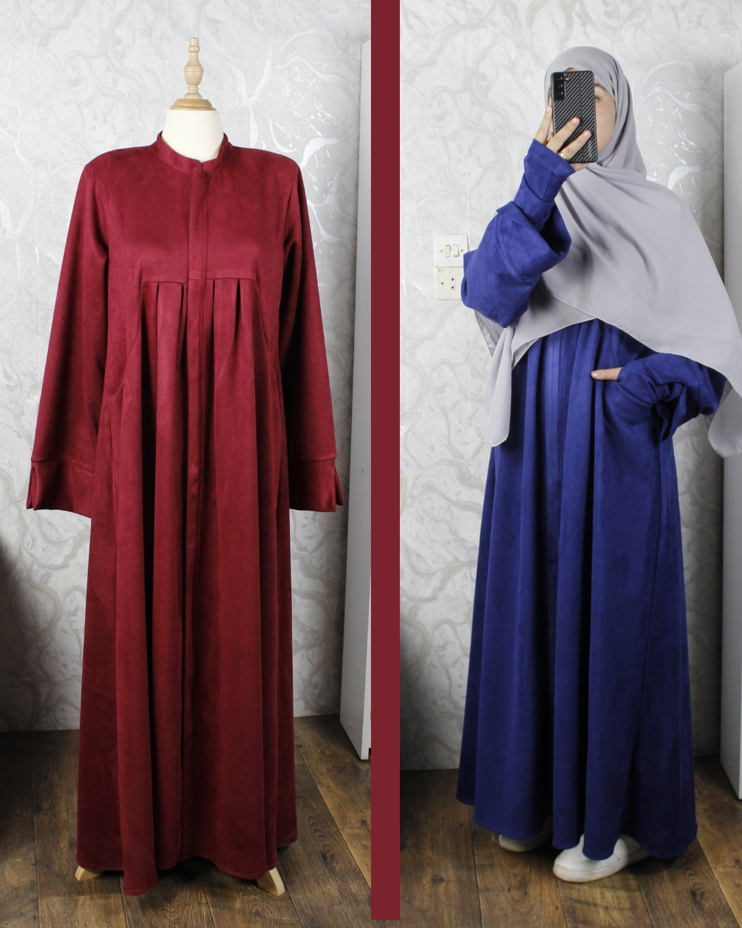 عباية دفئ + معصم - ثوب فودان- لشتاء دافئ