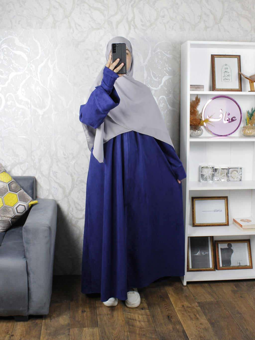 عباية دفئ + معصم - ثوب فودان- لشتاء دافئ