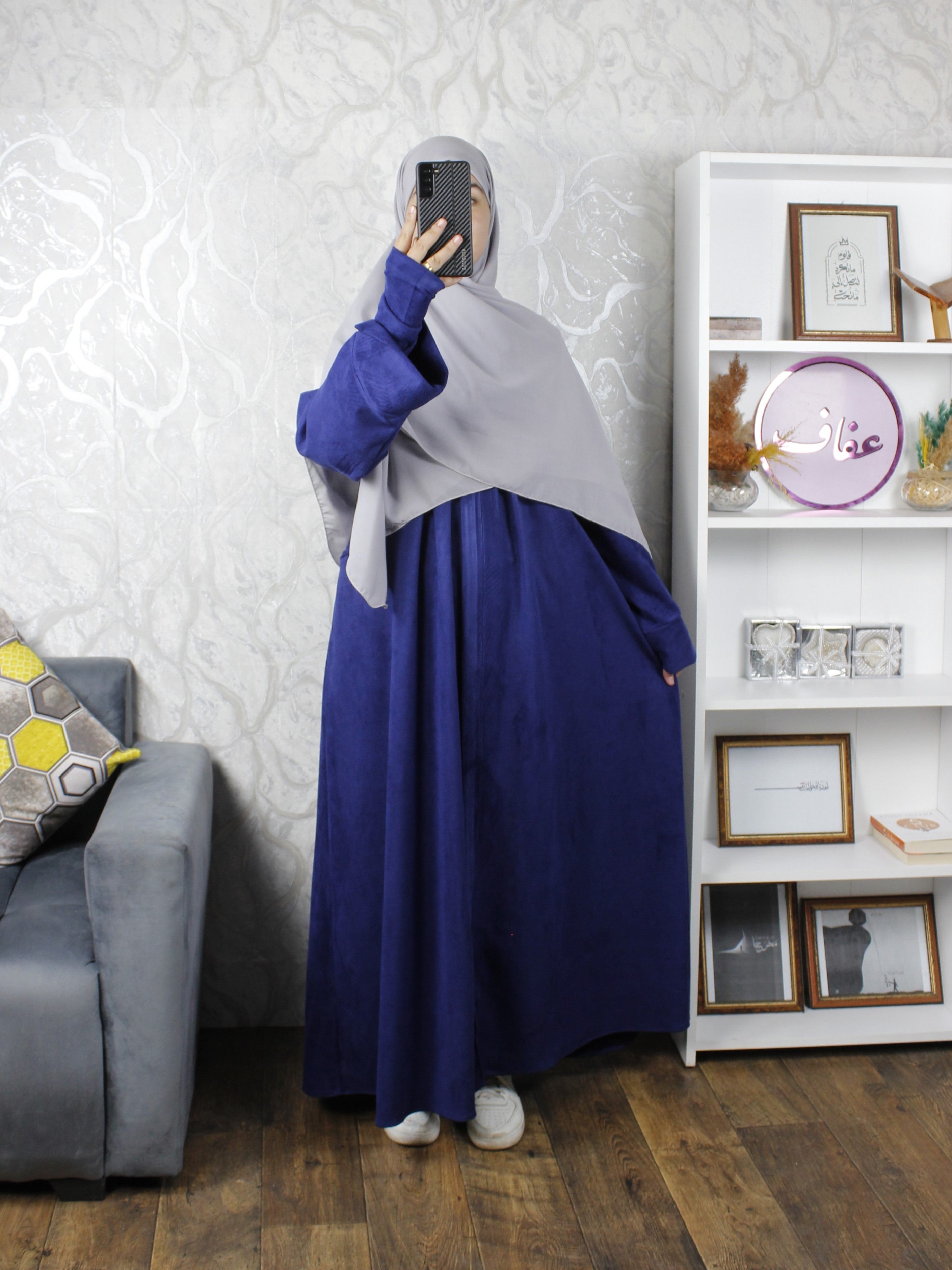 عباية دفئ + معصم - ثوب فودان- لشتاء دافئ