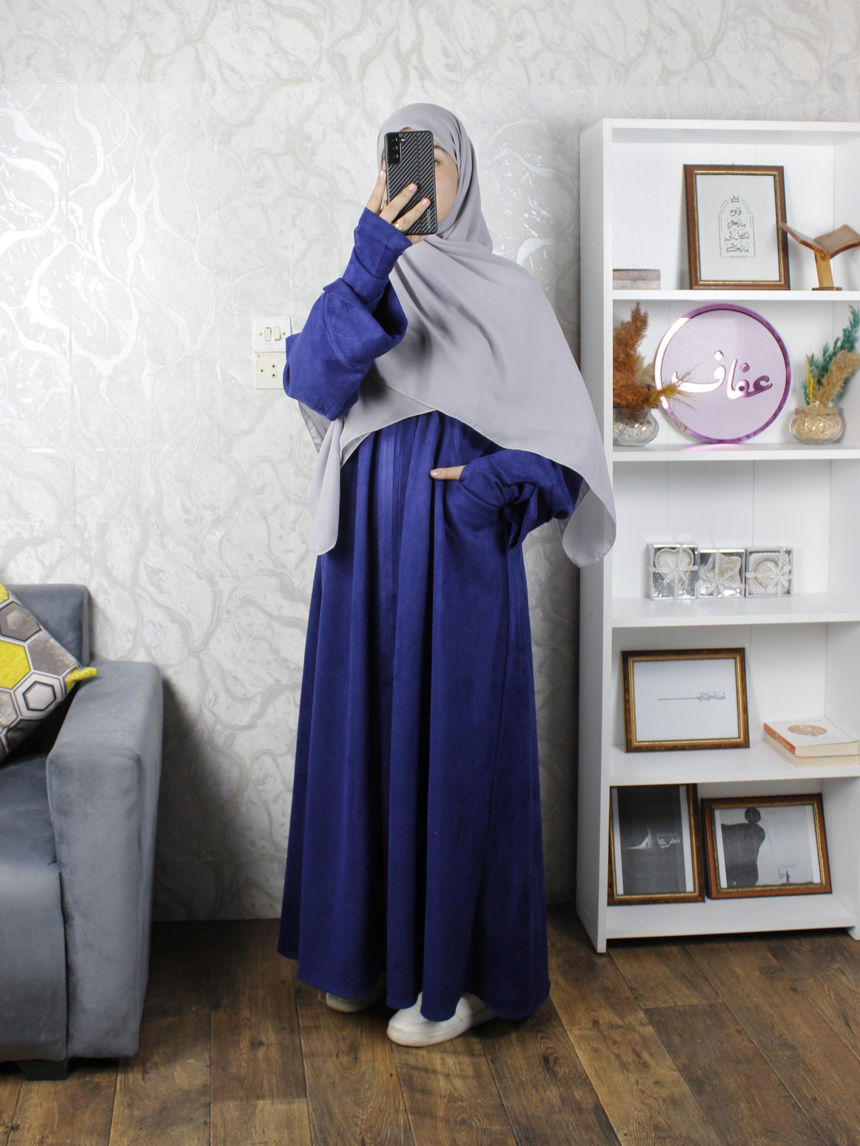 عباية دفئ + معصم - ثوب فودان- لشتاء دافئ