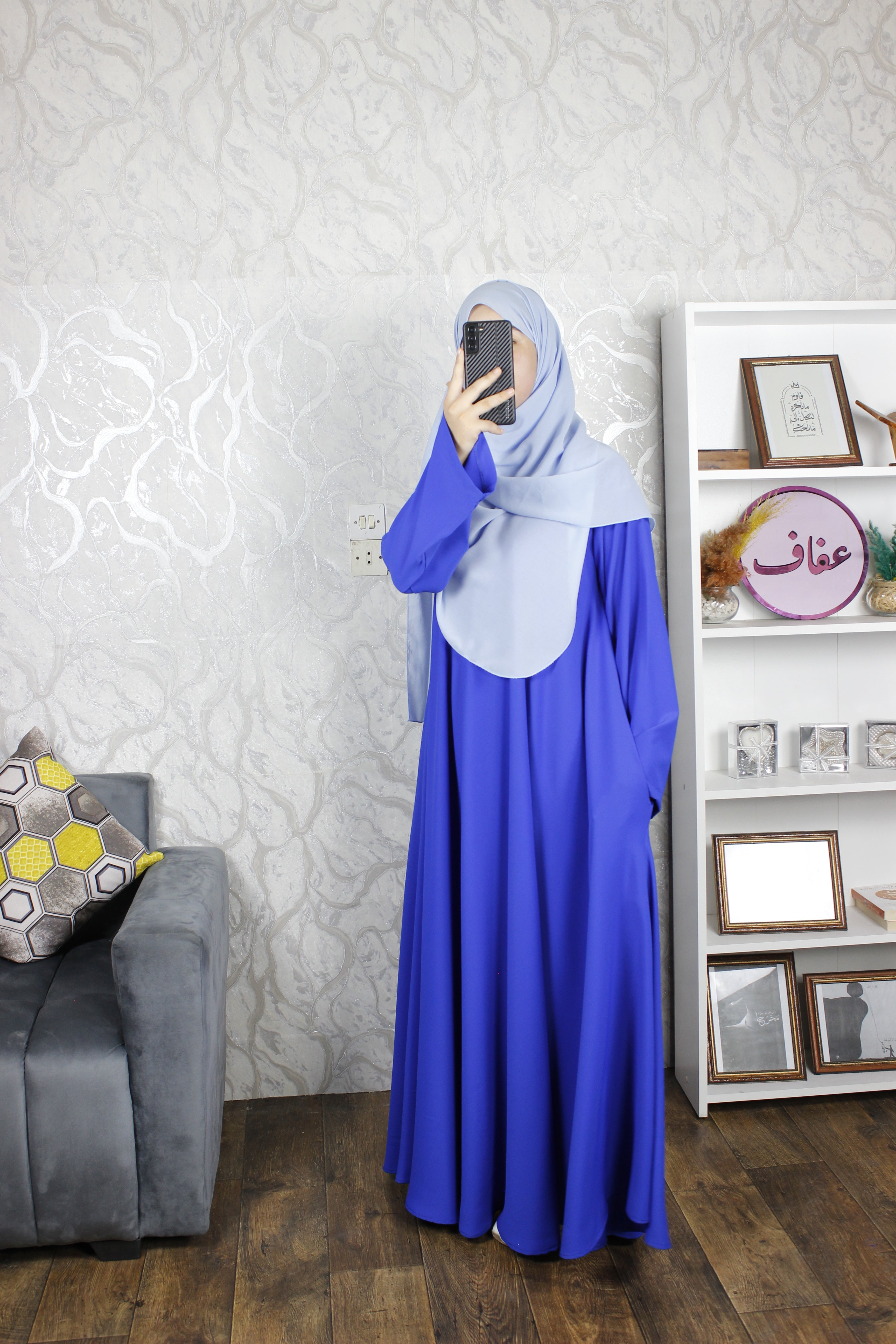 عباية نادين- دوبل كلوش-ثوب كريب ممتاز