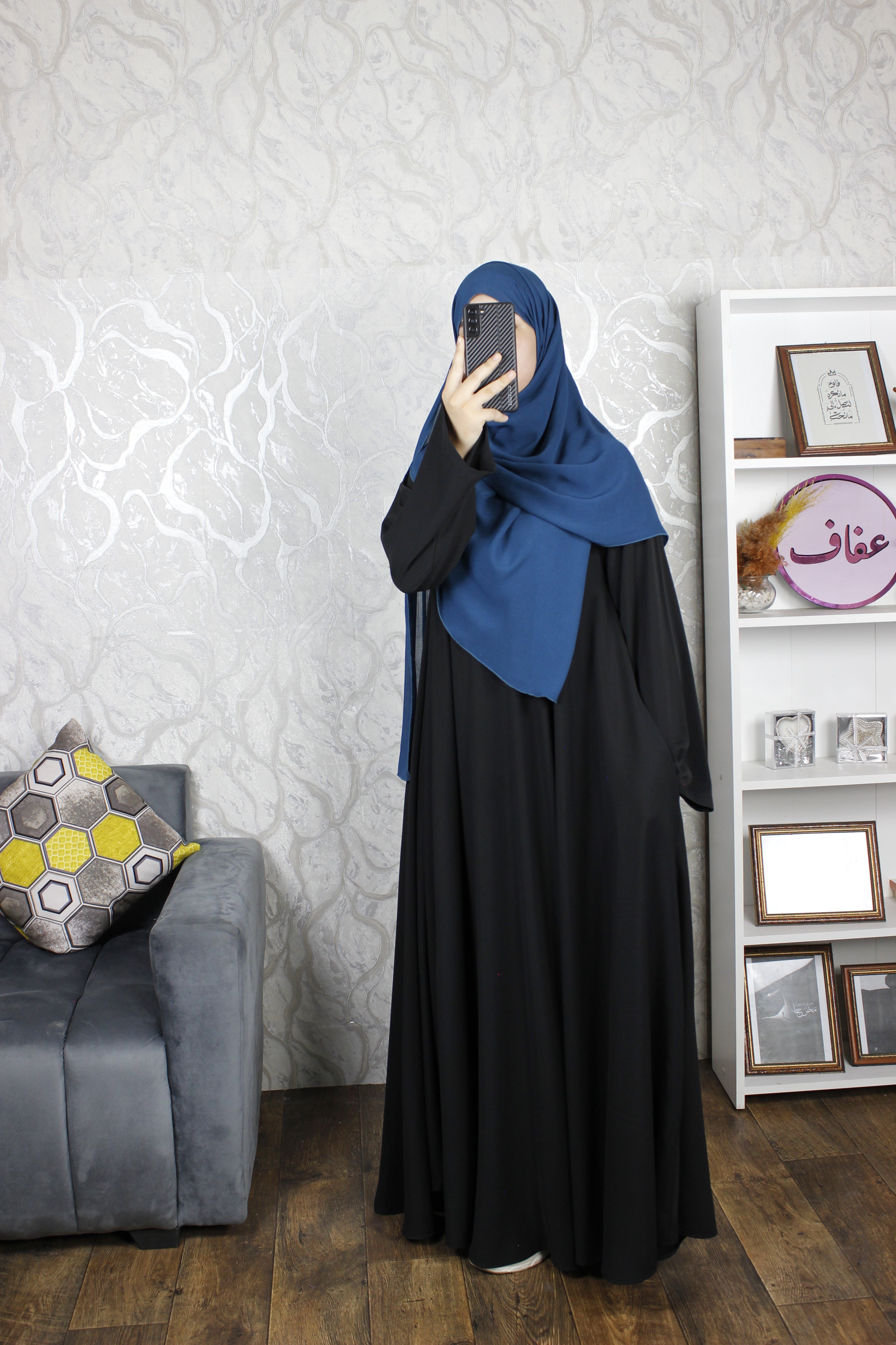عباية نادين- دوبل كلوش-ثوب كريب ممتاز
