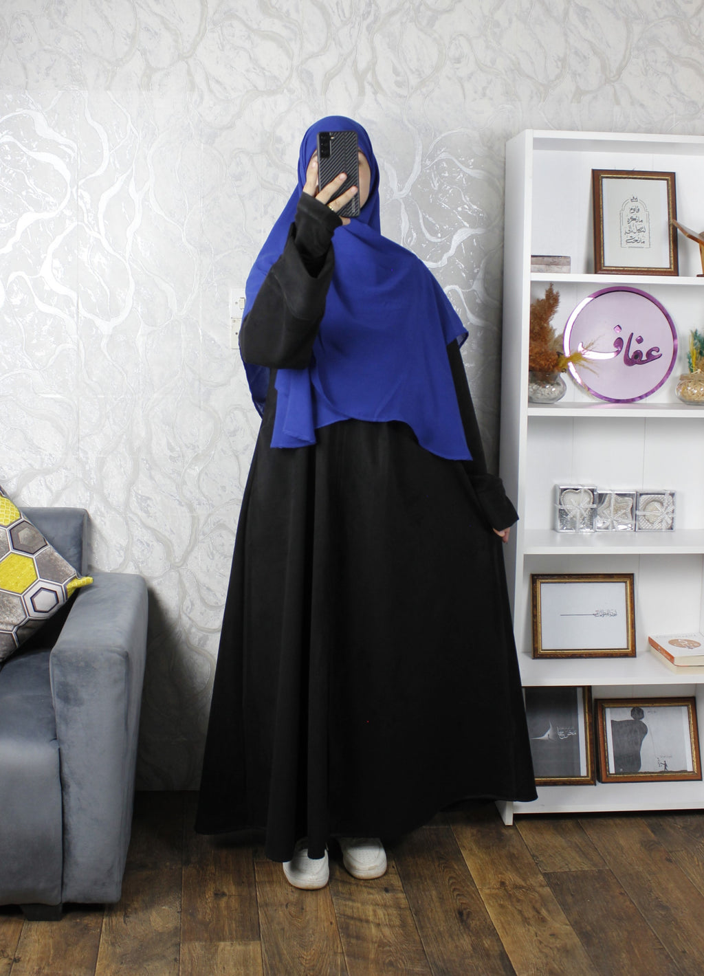 عباية دفئ + معصم - ثوب فودان- لشتاء دافئ