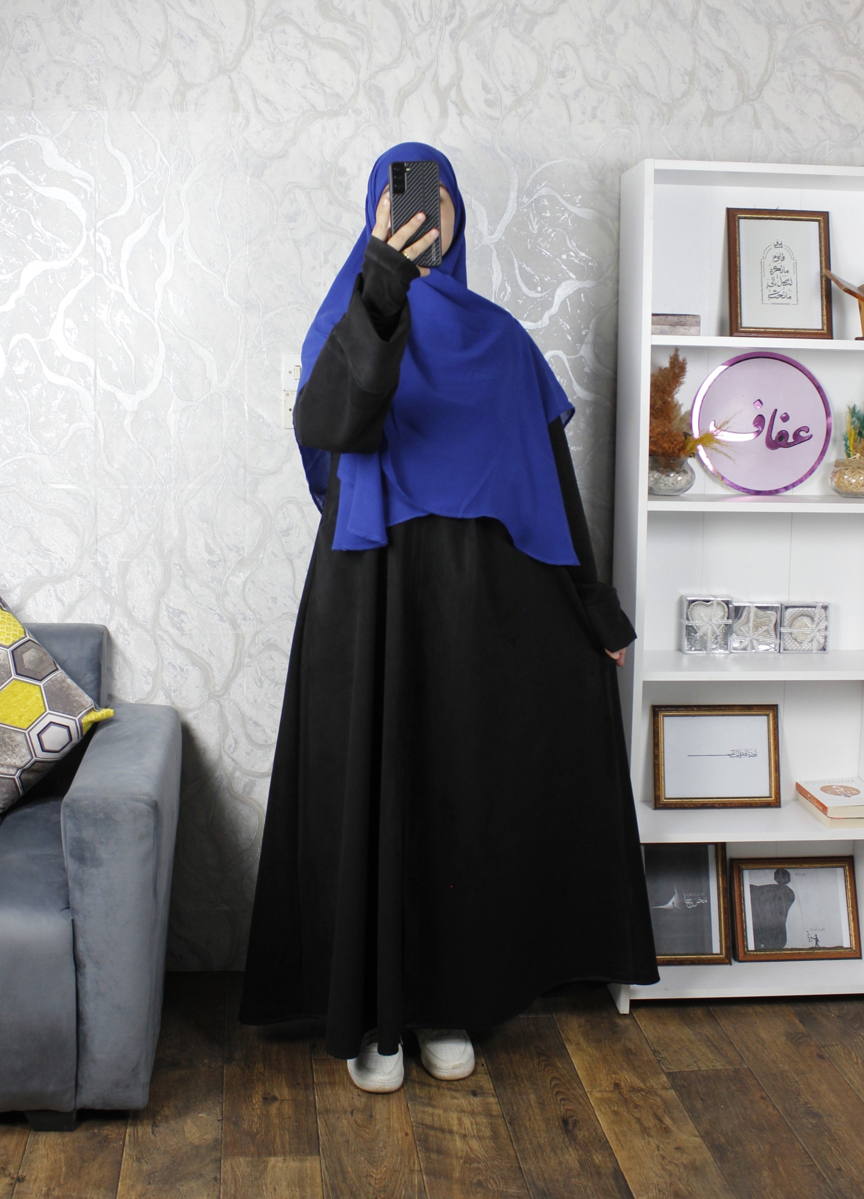 عباية دفئ + معصم - ثوب فودان- لشتاء دافئ