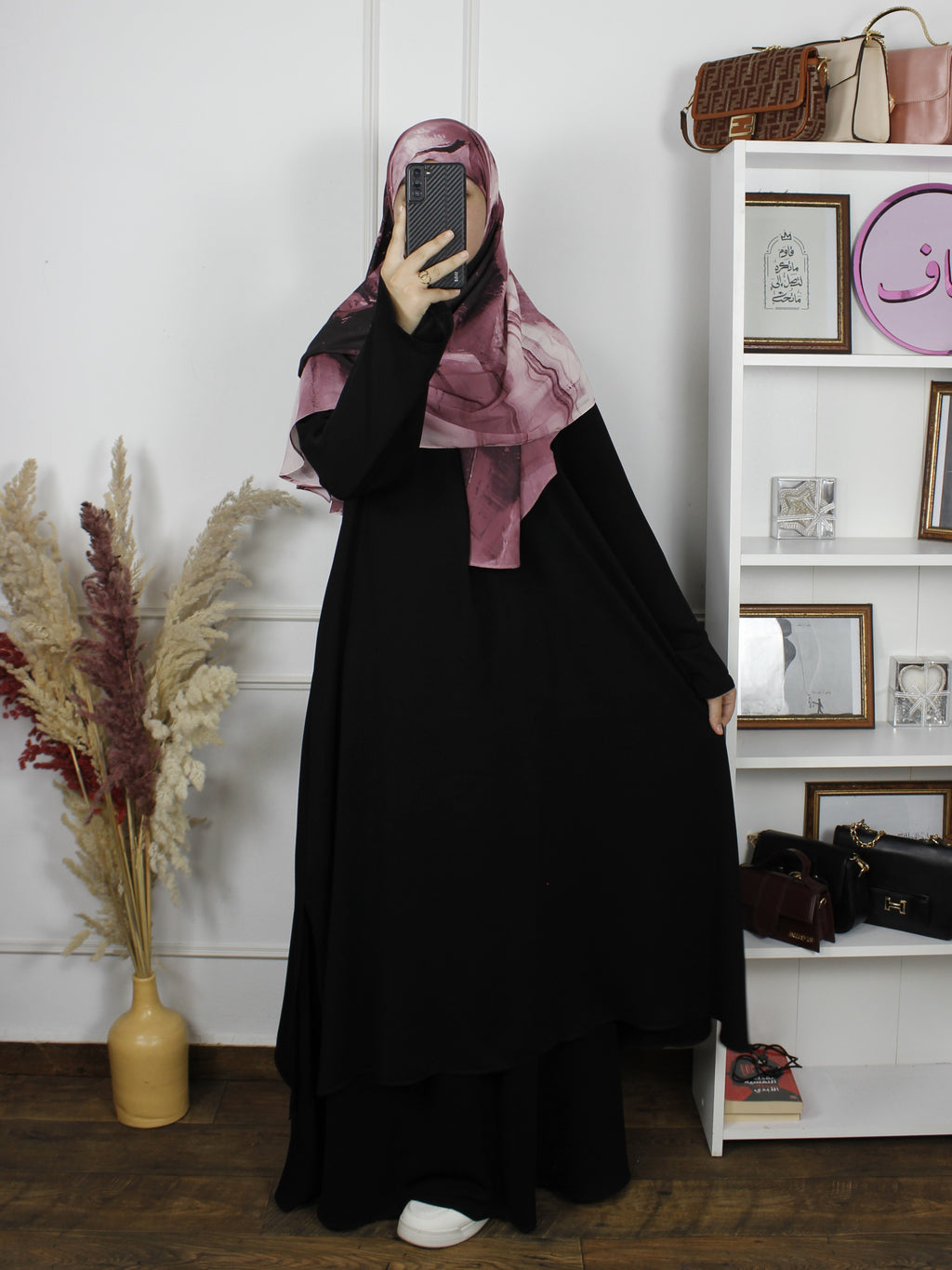 طقم أريج المريح – قطعتان للأناقة والراحة  - تونيك طويل و تنورة