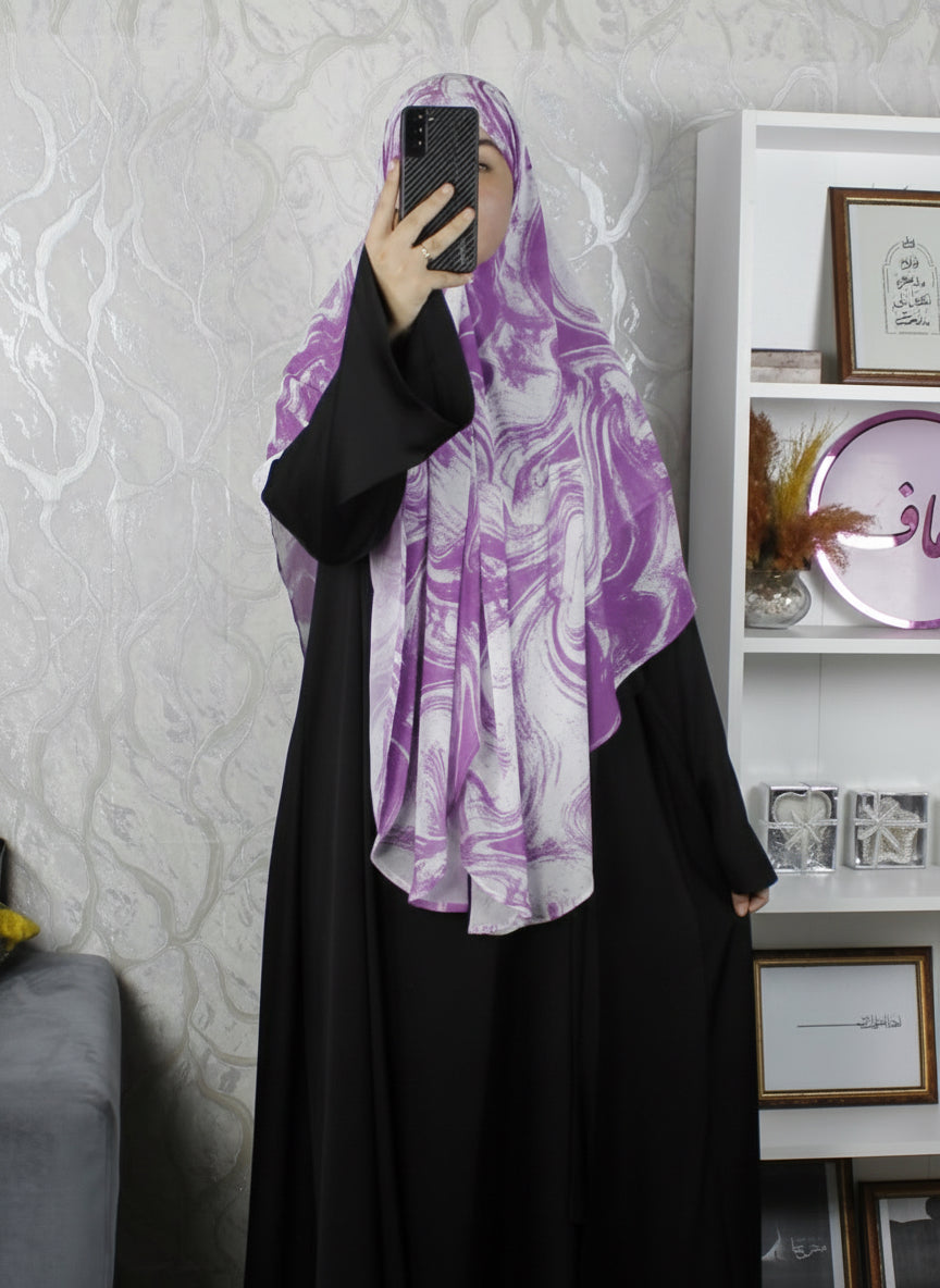 زيف ماليزي مزركش - ثوب طرحة الخليج