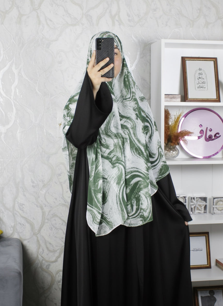 زيف ماليزي مزركش - ثوب طرحة الخليج