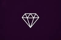 diamond white icon and purple background