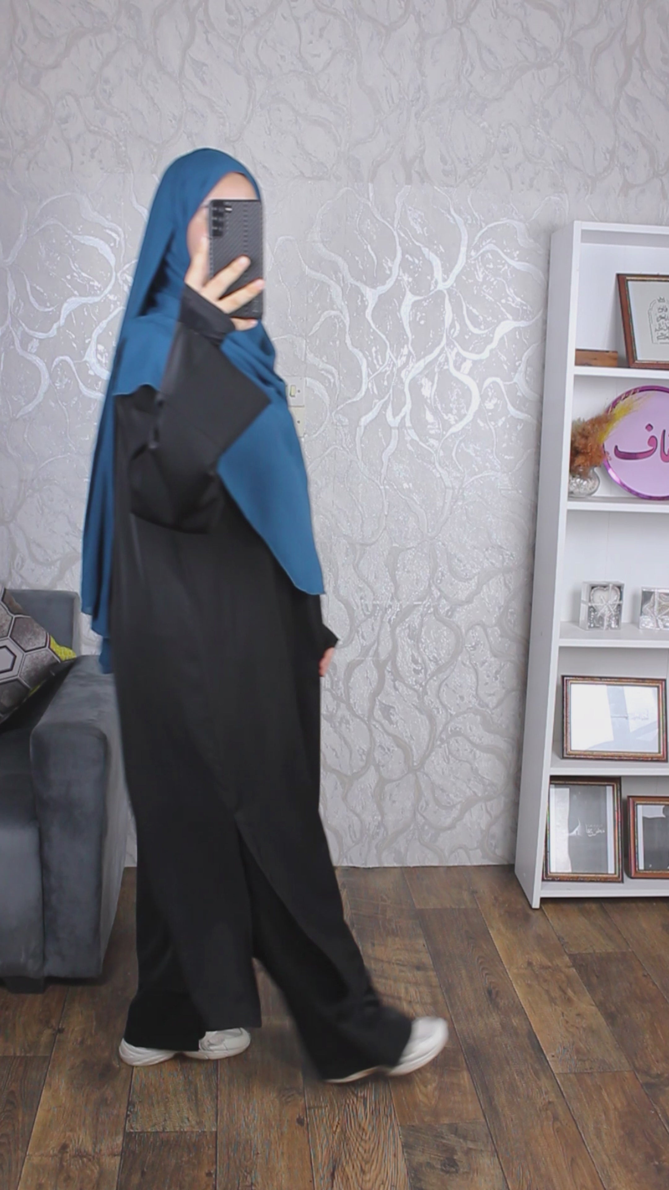 عباية اسليهان -ثوب كريب ممتاز